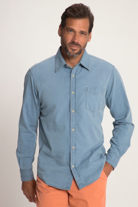 Hemd, Langarm, Jeans Optik, Kentkragen, Modern Fit