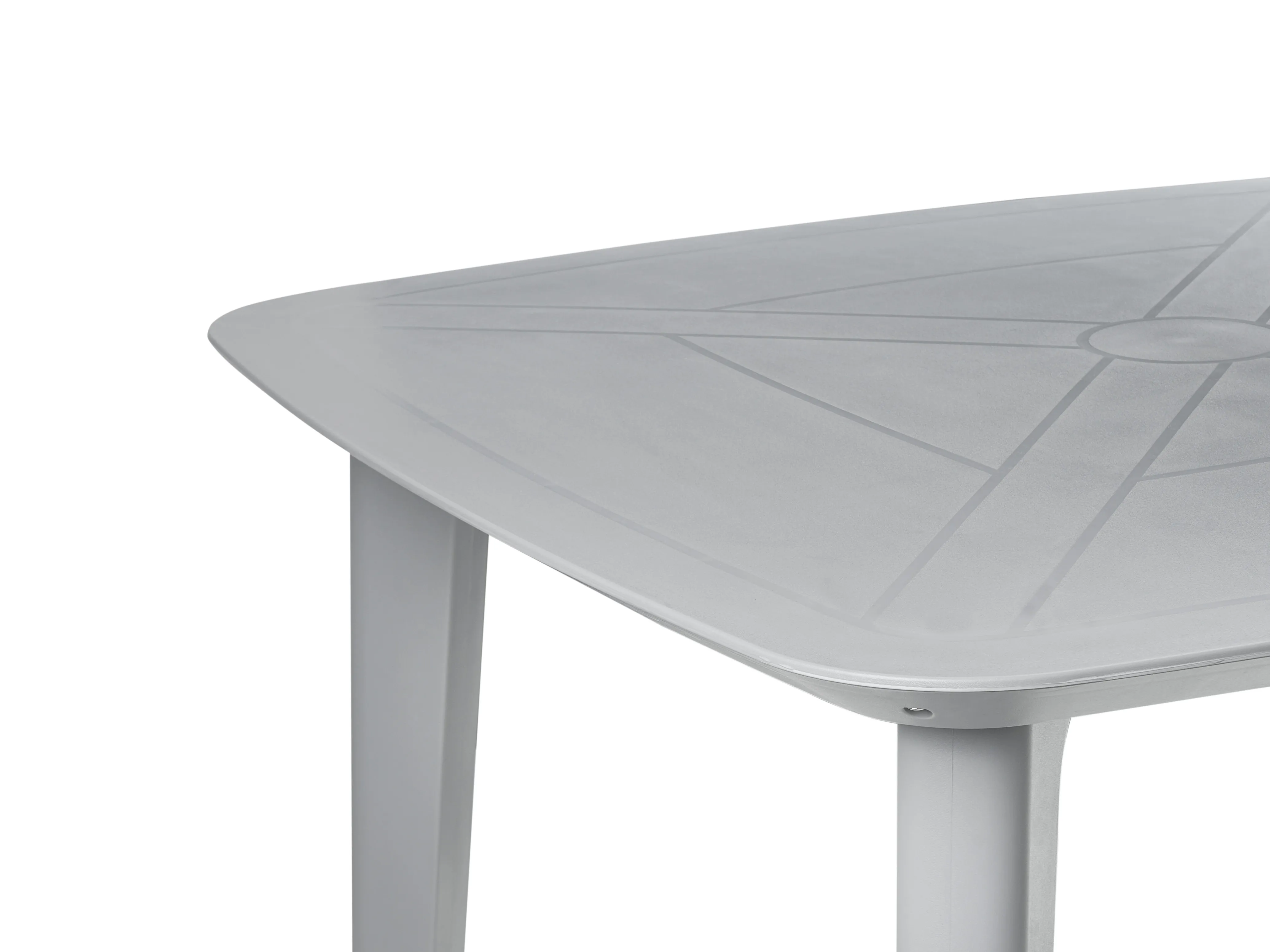Tuin eettafel SORICO 86 cm 86 cm Grijs