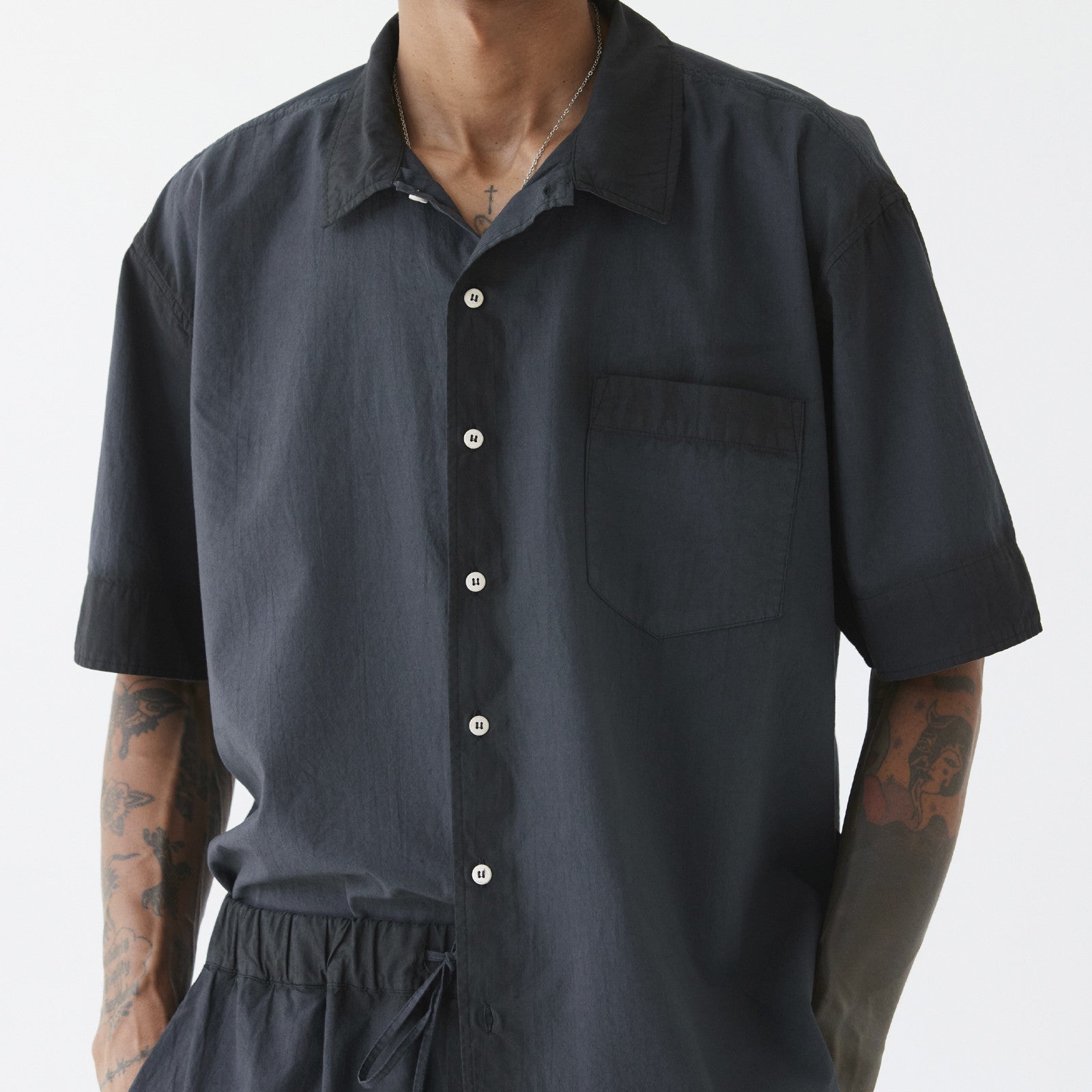 John Shirt shortsleeve washed black