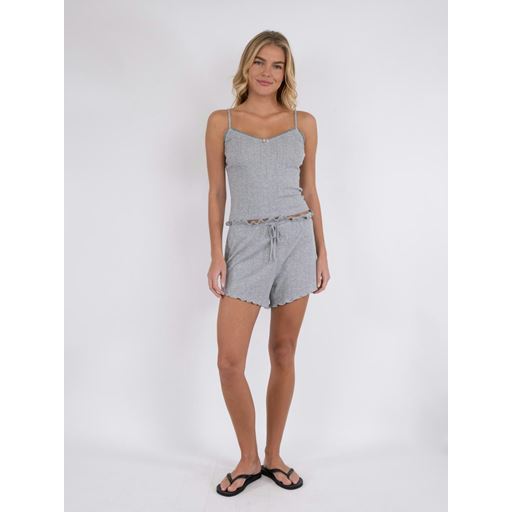 Neo Noir Lindsay Pointelle Top, Light Grey, 40