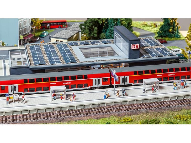 Faller Bahnhof Horrem H0 Originalgetreues Modell eines modernen DB Bahnhofs