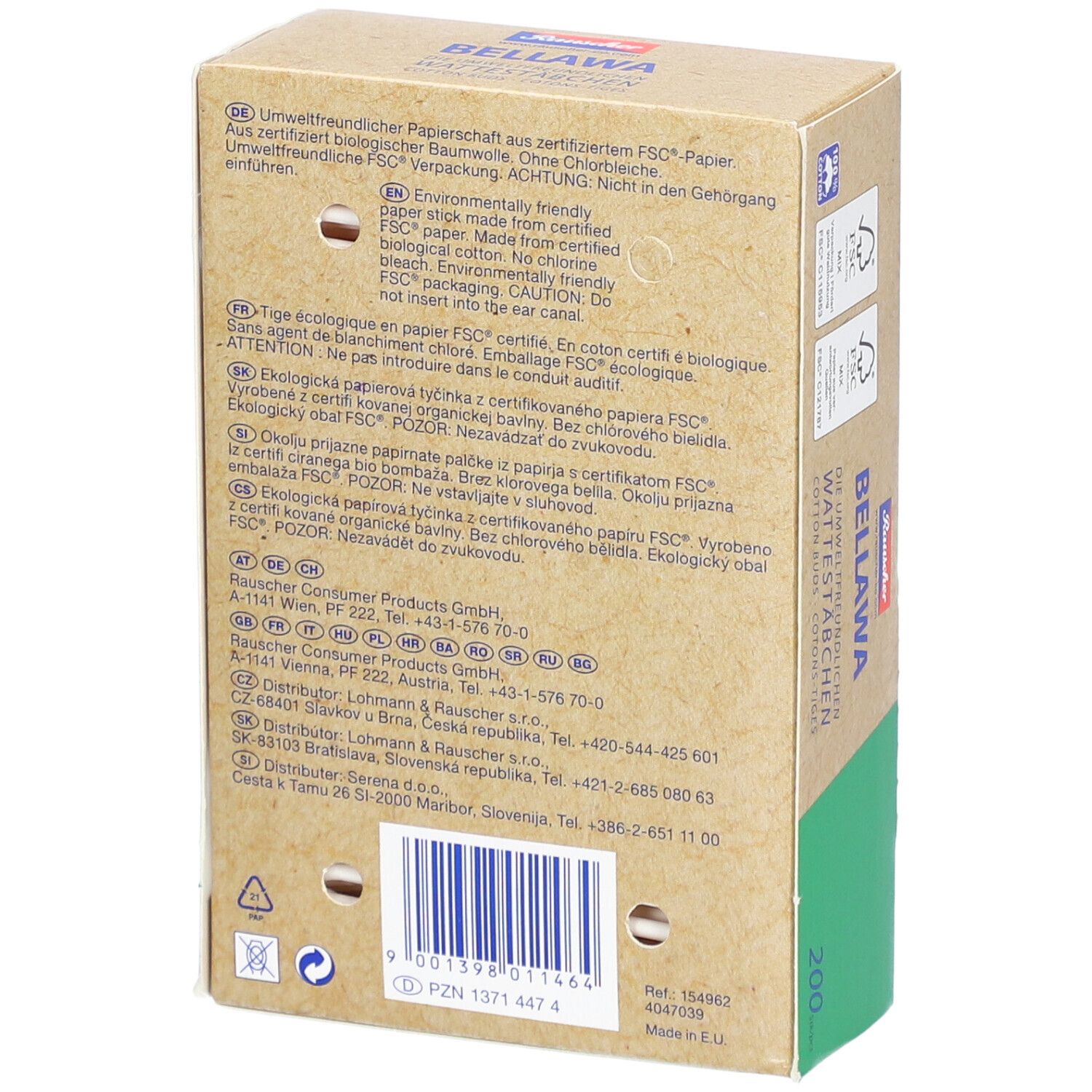 BELLAWA Natural Wattestäbchen