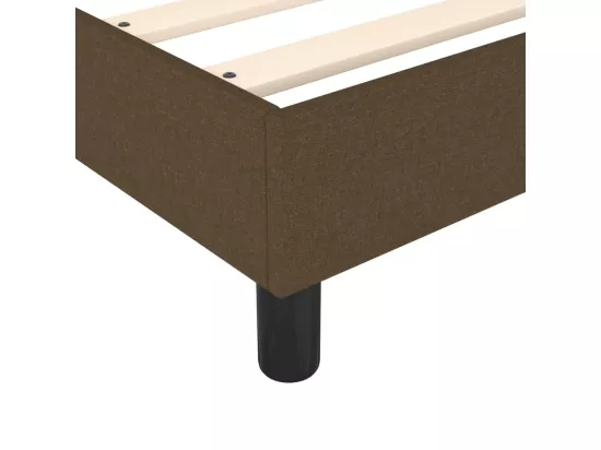Sommier à lattes de lit Marron foncé 140x190 cm Tissu
