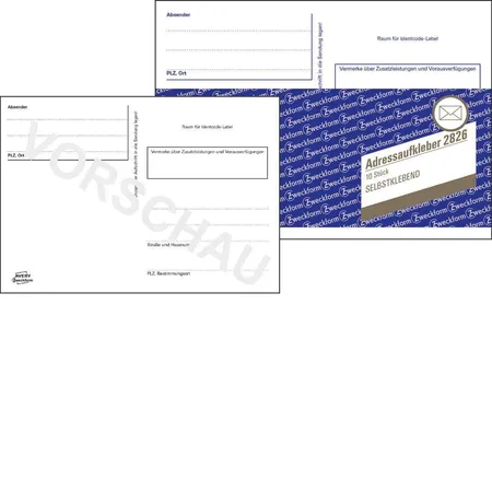 Avery Zweckform 2826 Adressaufkleberheft, A6, selbstklebend, 10 Blatt