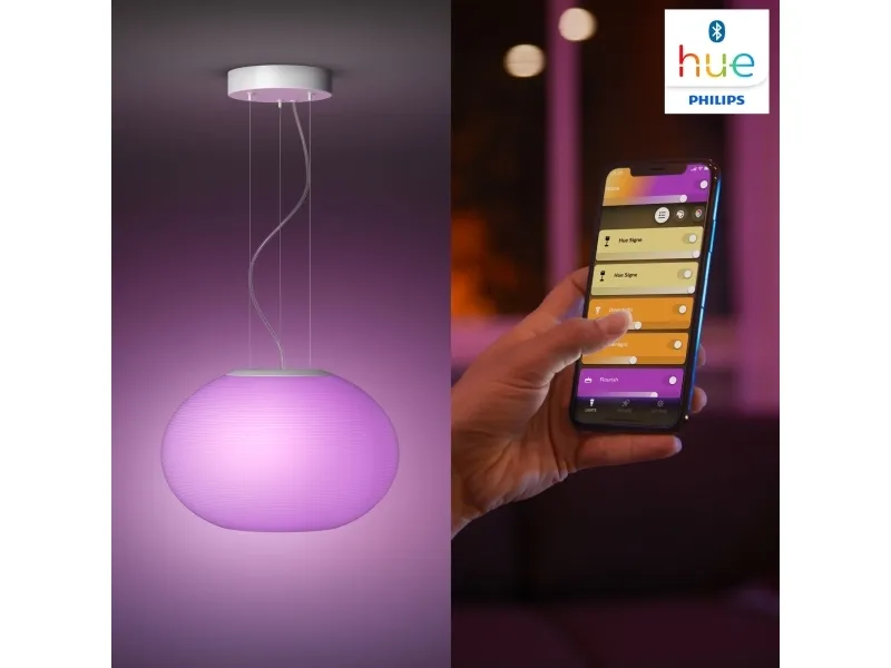 Philips Hue White Color Ambiance Flourish  Pendel - Hvid BT
