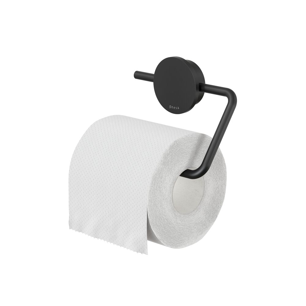 Geesa Opal toiletrolhouder zonder klep zwart