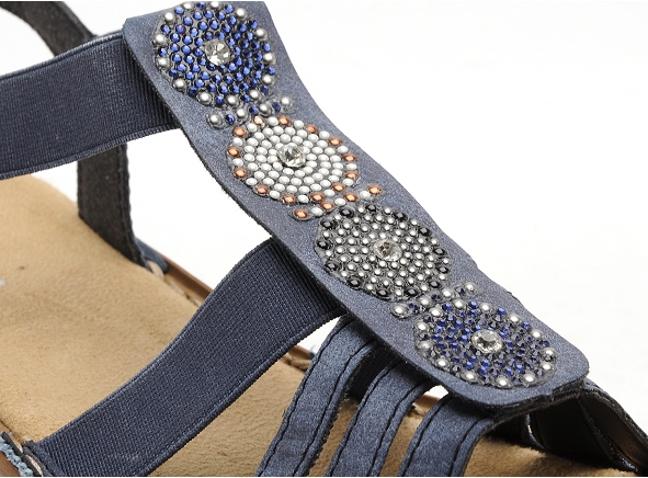 Rieker nu pieds plats femme 628g9 bleu