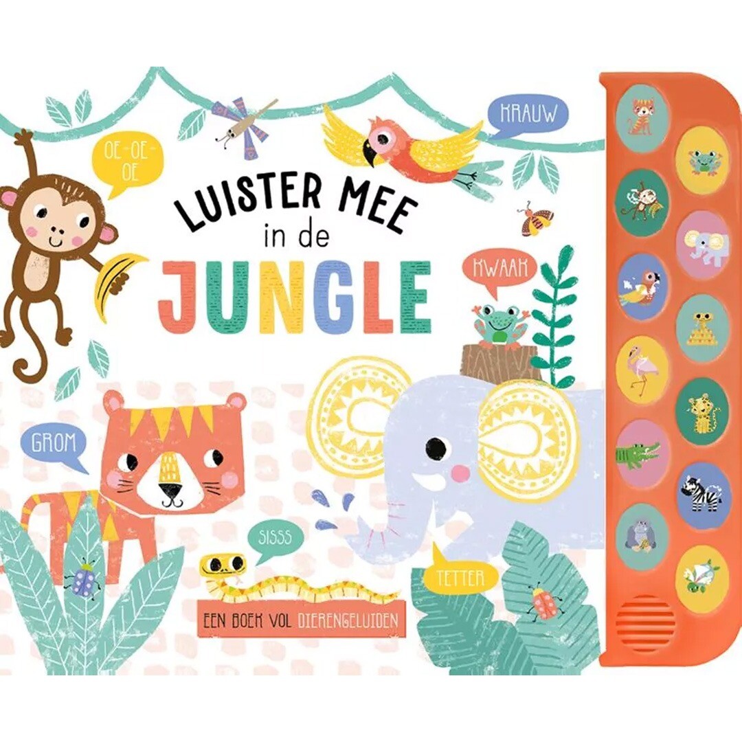 Rebo geluidenboek luister mee in de jungle