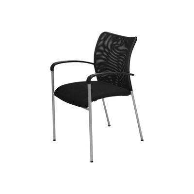 Chaise JULIA - avec accoudoirs - assise et dossier noir
