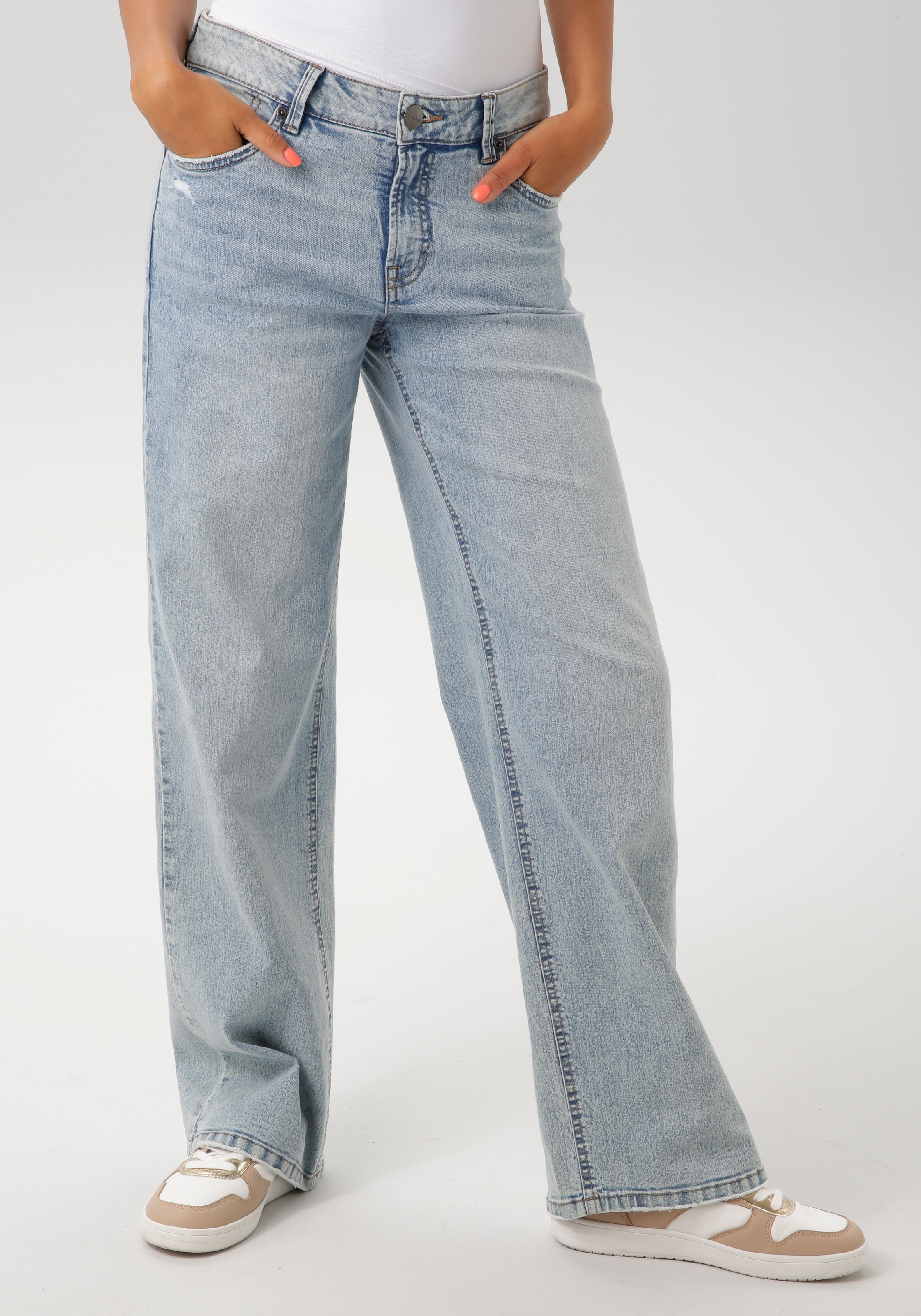 Aniston CASUAL Straight-Jeans , mit trendig weitem Bein