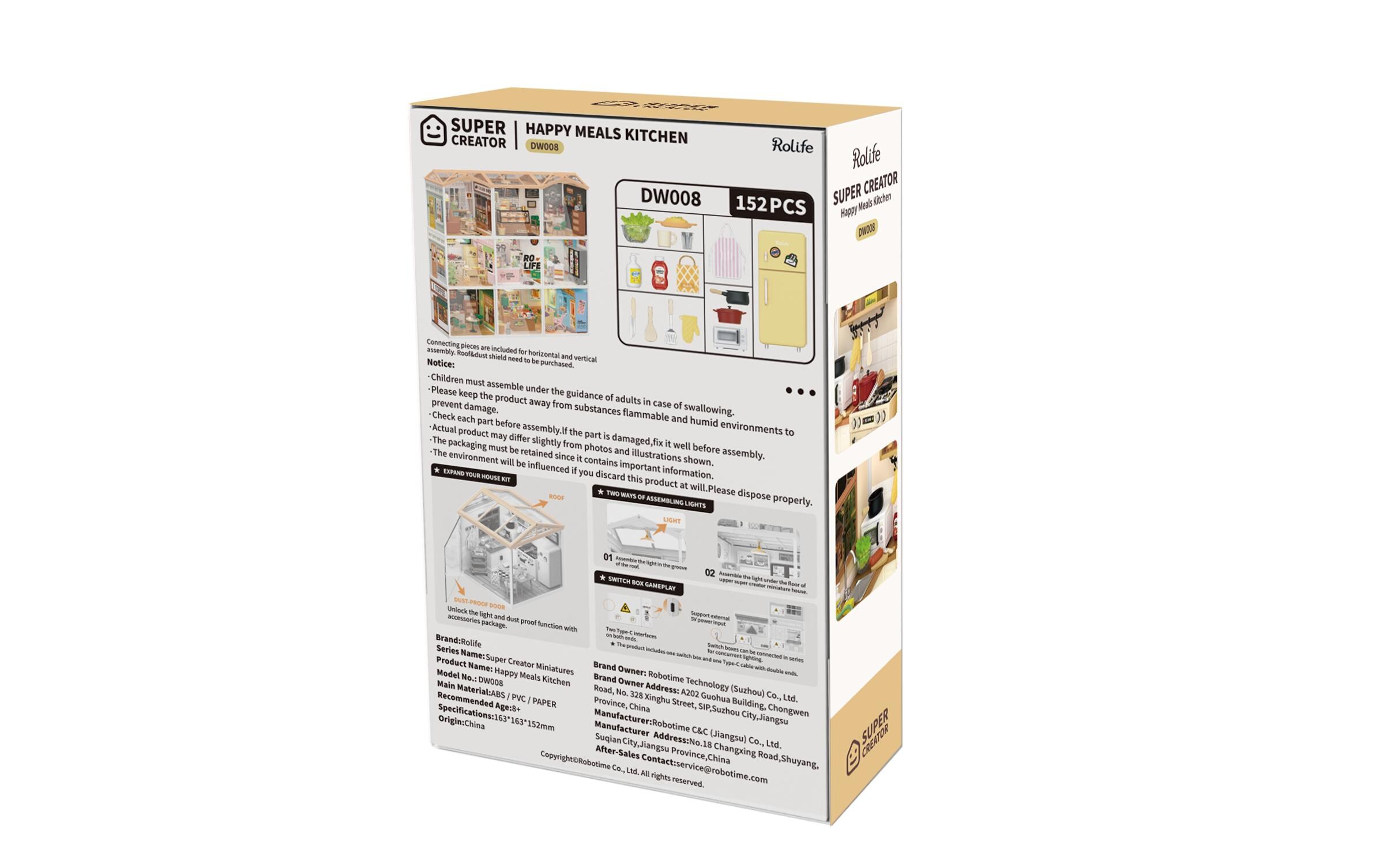 Bausatz Fröhliche Mahlzeiten Küche3D-Puzzle aus lasergeschnittenen Holzteilen