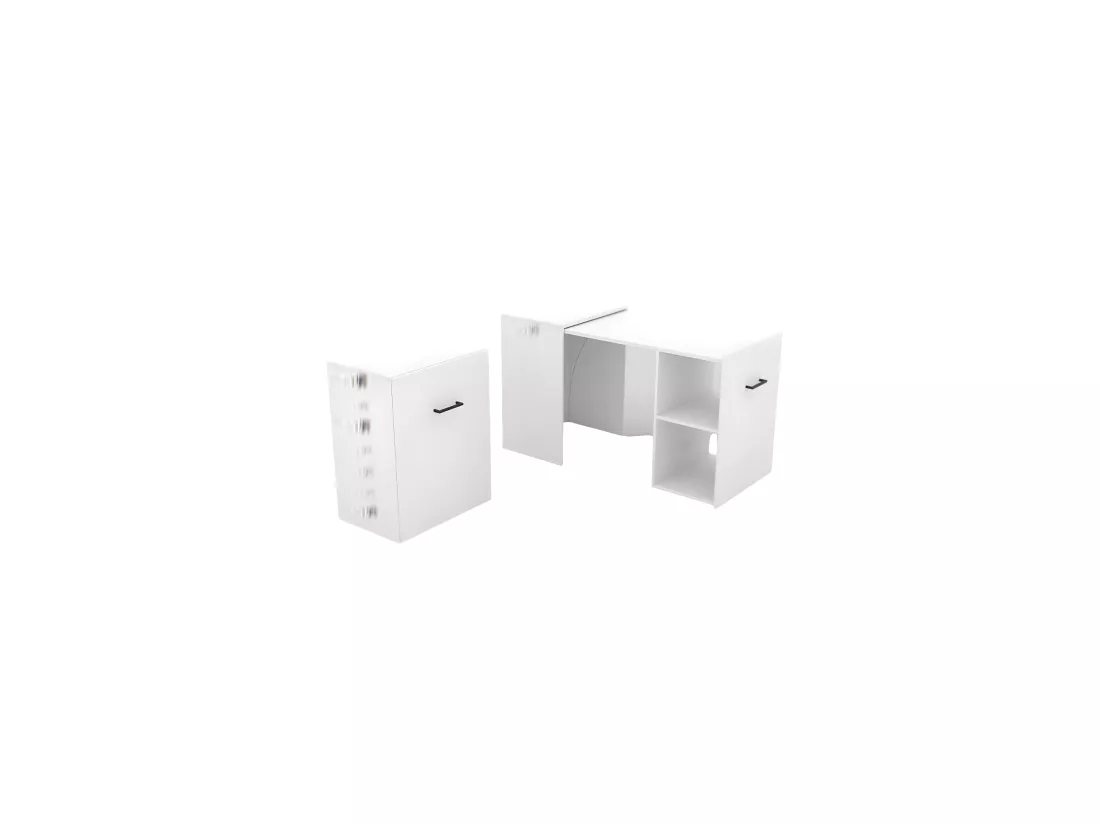 Bureau pliable spécial petite espace collection FLIP coloris blanc.