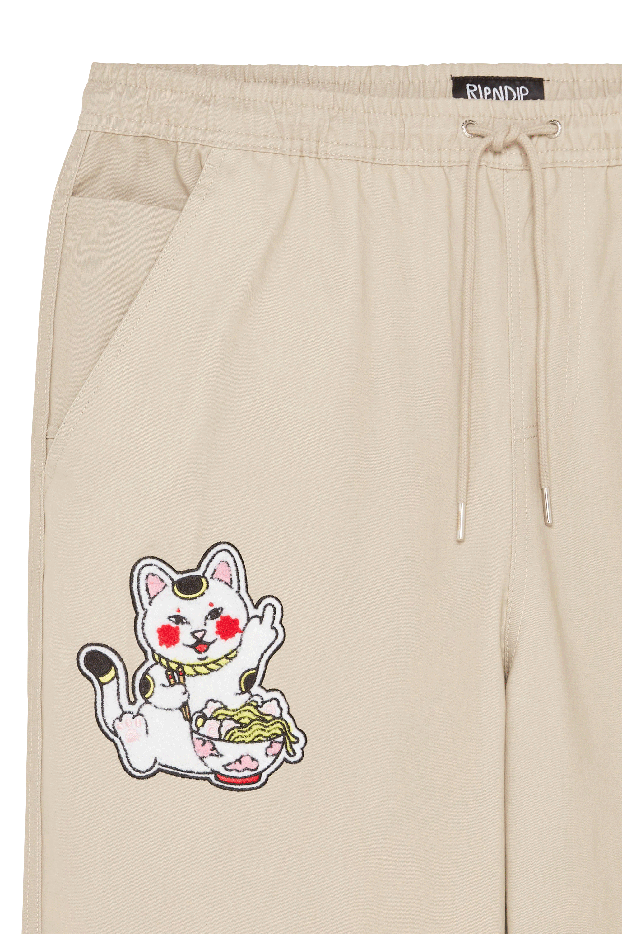 RIPNDIP Pantalon Lucky Nerm Wide Leg Drawstring Pants Beige