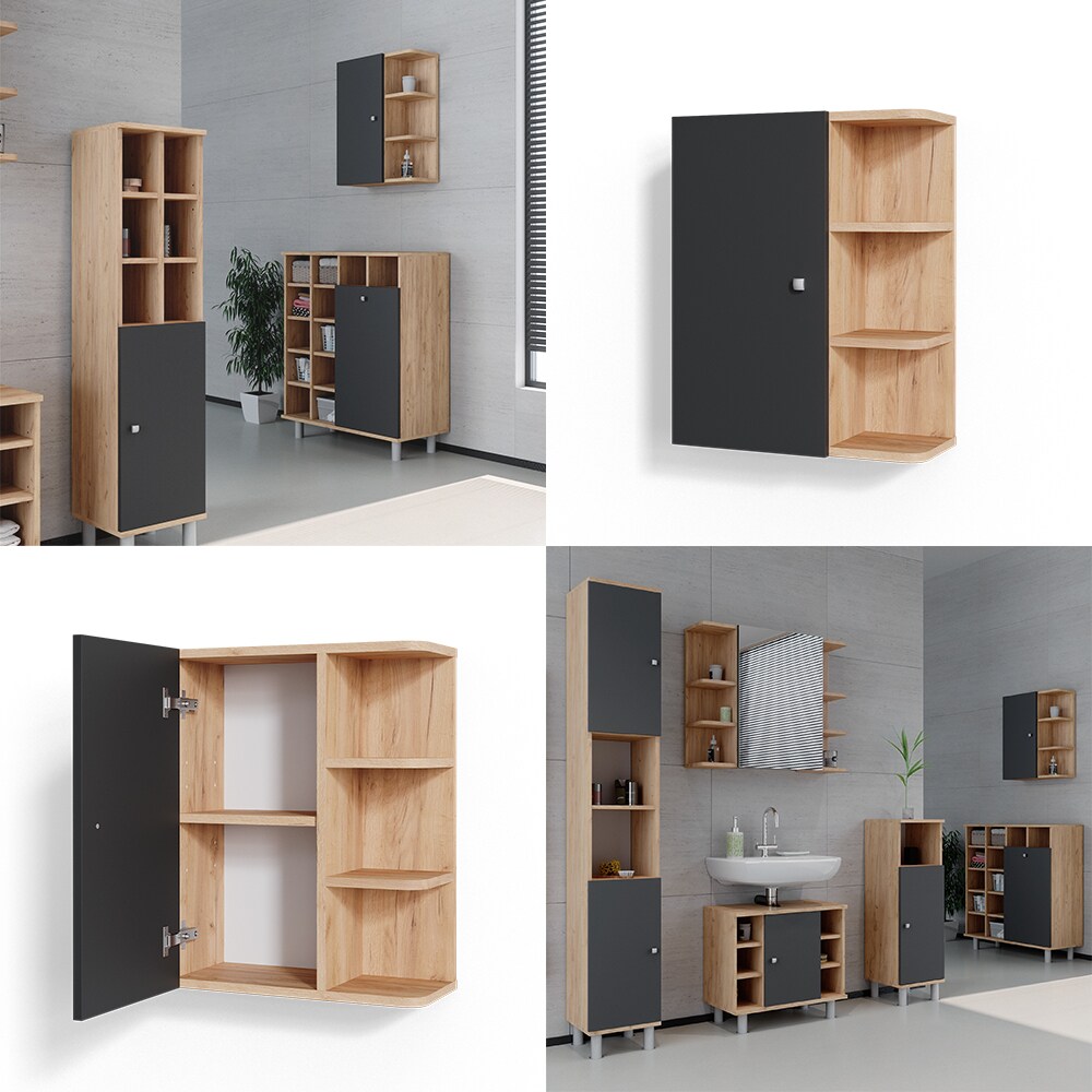 Vicco Hängeschrank Fynn Badschrank Badezimmerschrank mit Ablagen Badregal