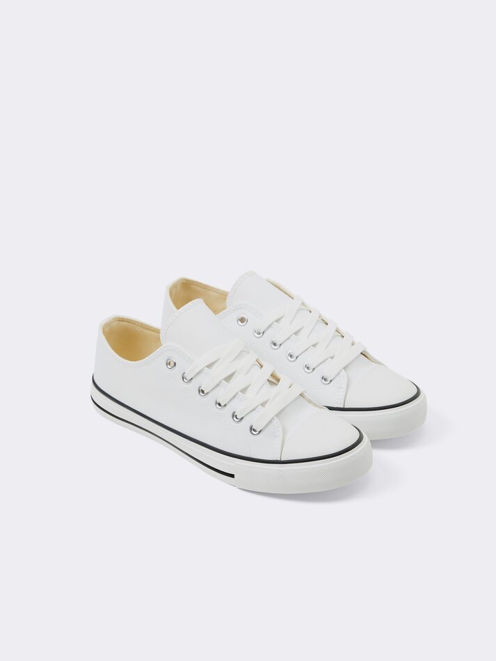 Pantufa de tricô com dedos separados - Branca
