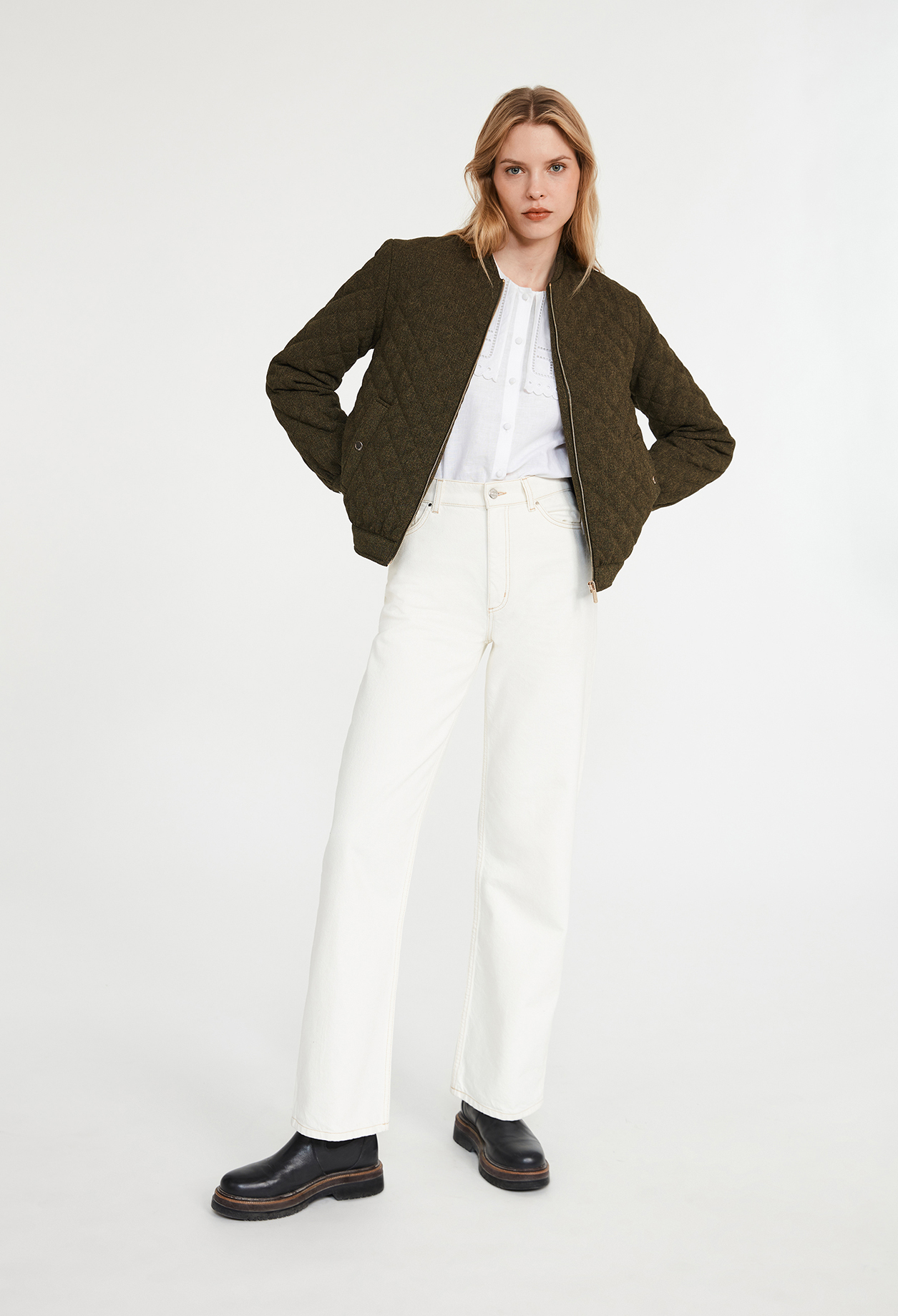 Blouson teddy matelasse