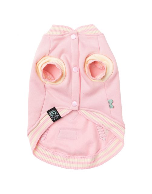 Fuzzyard The Letterman Jacket Roze - Hondenkleding