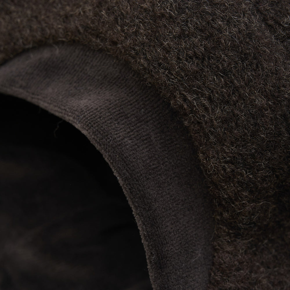 Køb Huttelihut Dark Brown Melange Hue Uld W. Velour Lining