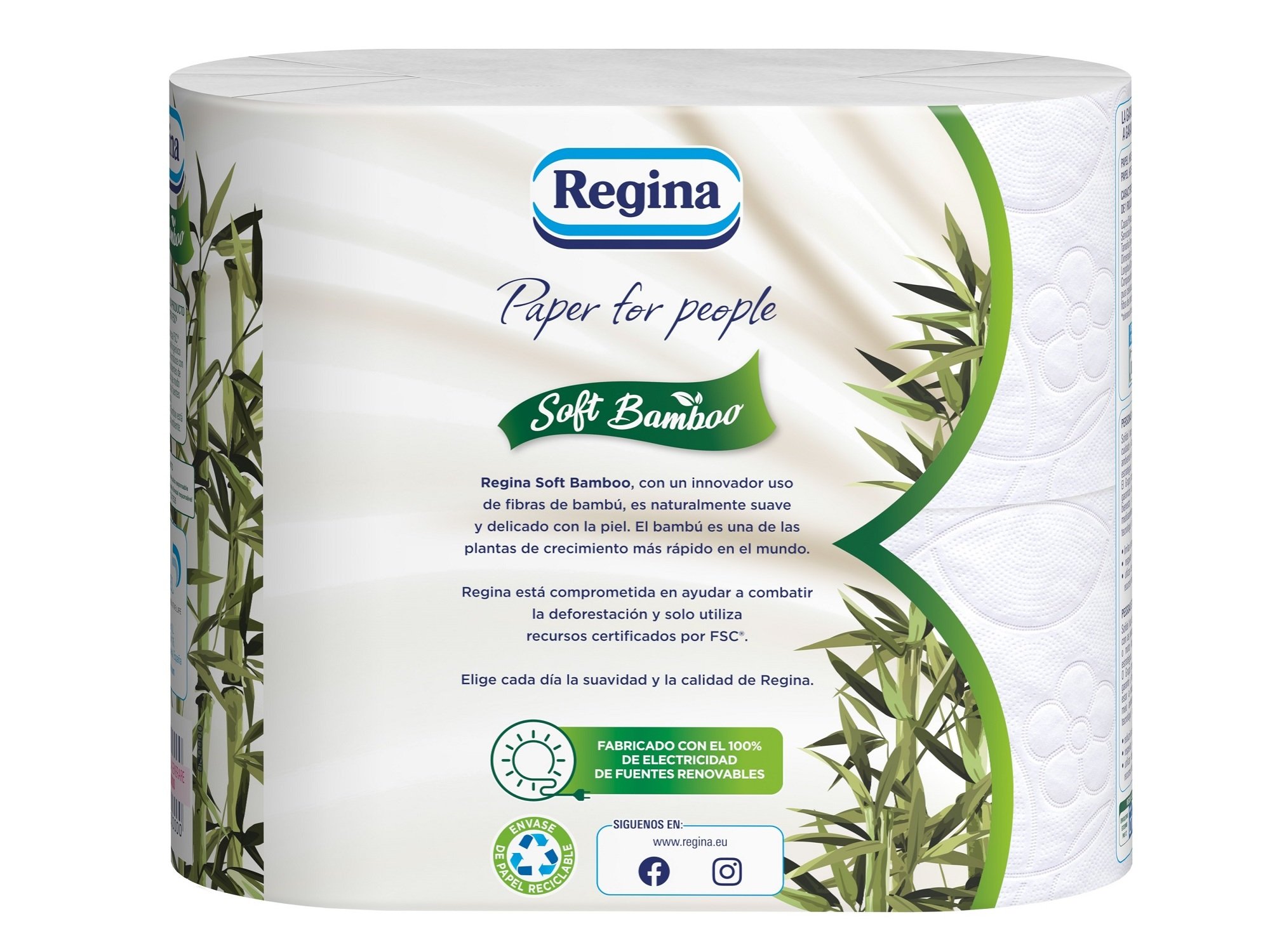 PAPEL HIGIENICO REGINA BAMBU 3 FOLHAS 4 ROLOS