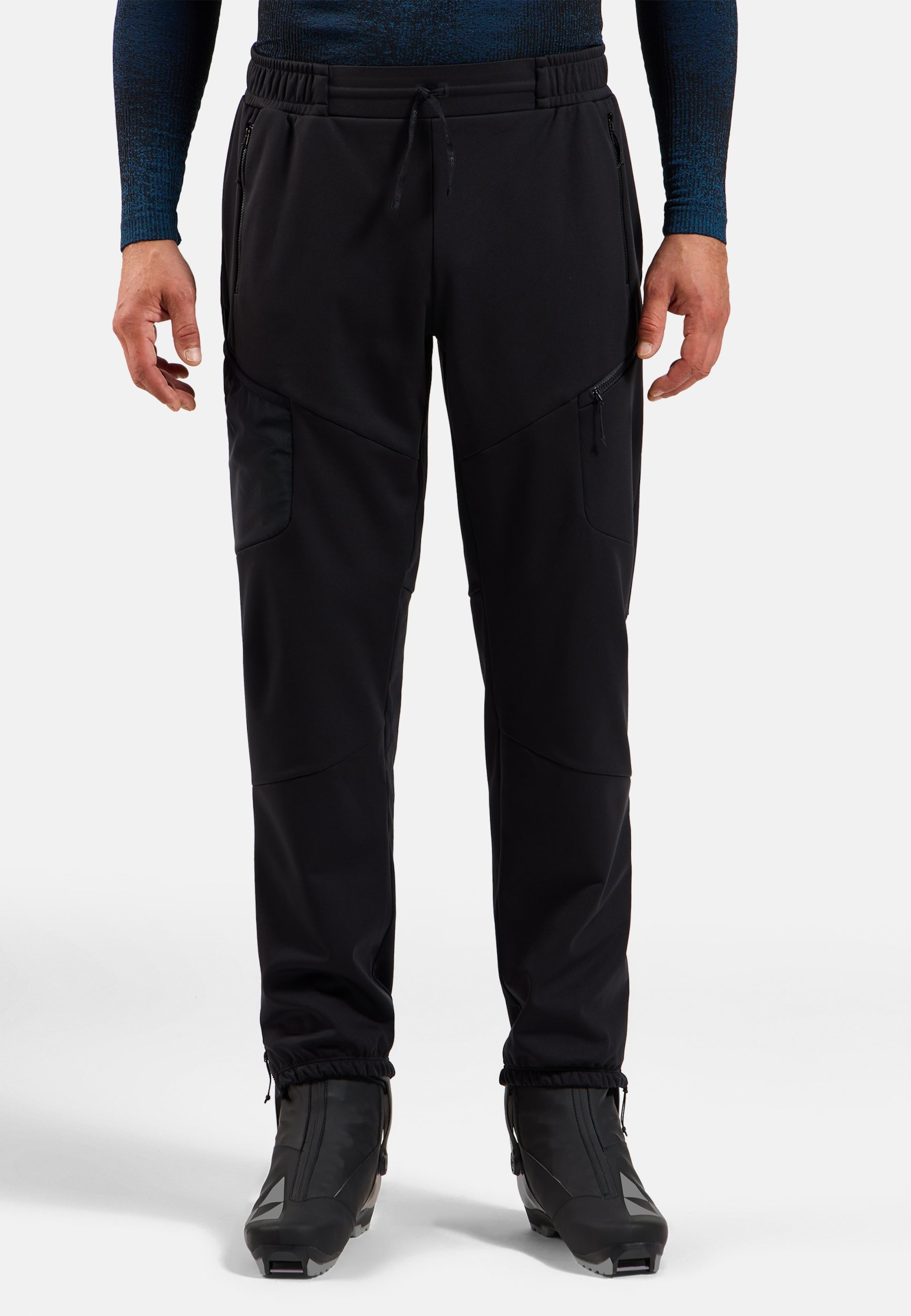 Winddichte Zeroweight X-Warm Langlaufhose in black