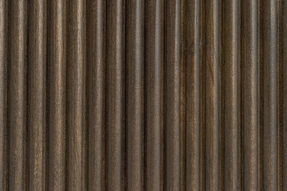 Design Esstisch GRAND 200cm dunkelbraun Mangoholz Bootsform mit Sockel