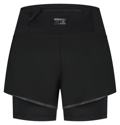 Short 2-en-1 De Running Rogelli Distance Noir Femme