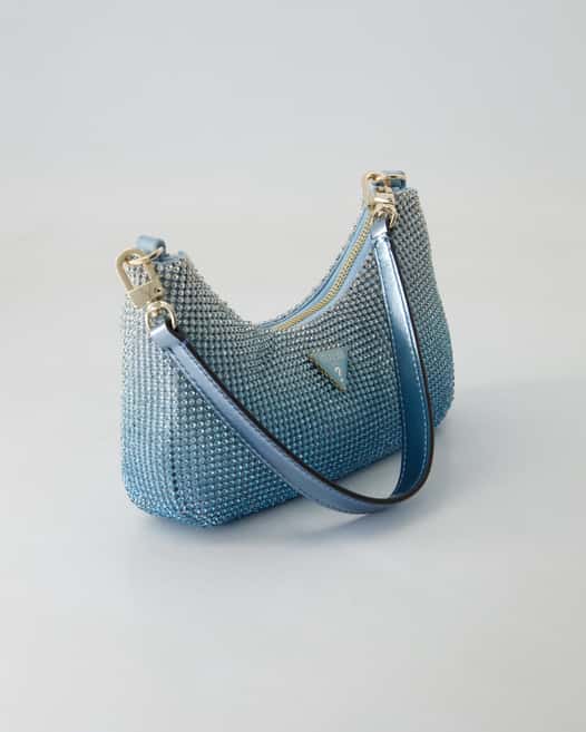 Guess Zalina Mini Top Zip Shldr Bag Umhängetasche in Blau