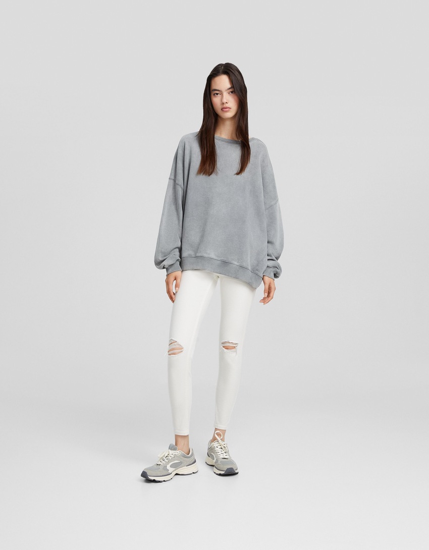 calça jeans skinny vintage de cintura baixa