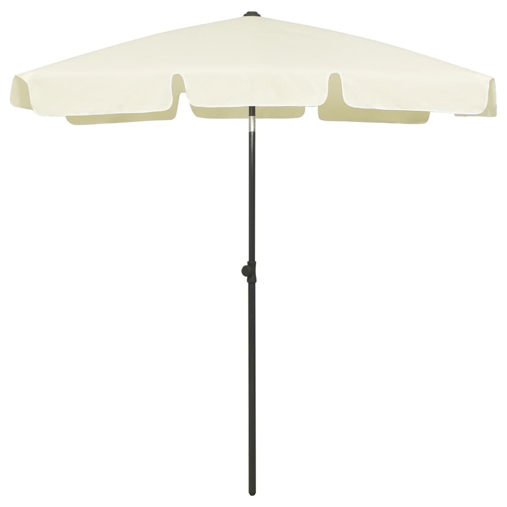 Parasol de plage jaune 180 x 120 cm sable