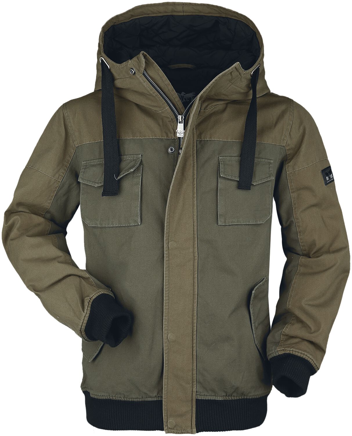 Veste D'Hiver Olive Avec Poches | Black Premium by EMP Veste d'hiver