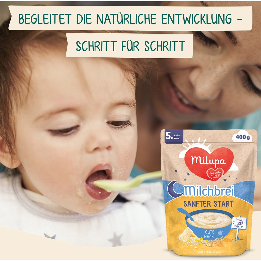 Milupa Milchbrei Sanfter Start Gute Nacht 4 x 400 g ab dem 5. Monat