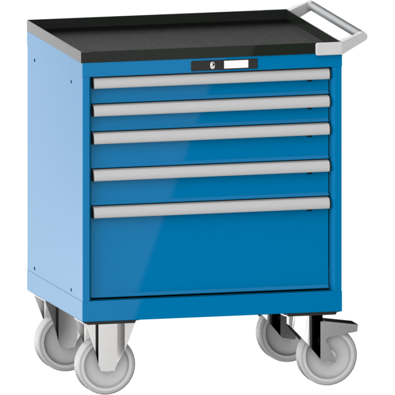 Armoire à tiroirs Lista 36 x 27E  H 96,2 x L 71,7 x P 57,2 cm 5 tiroirs, roues Ø 16 cm Key Lock