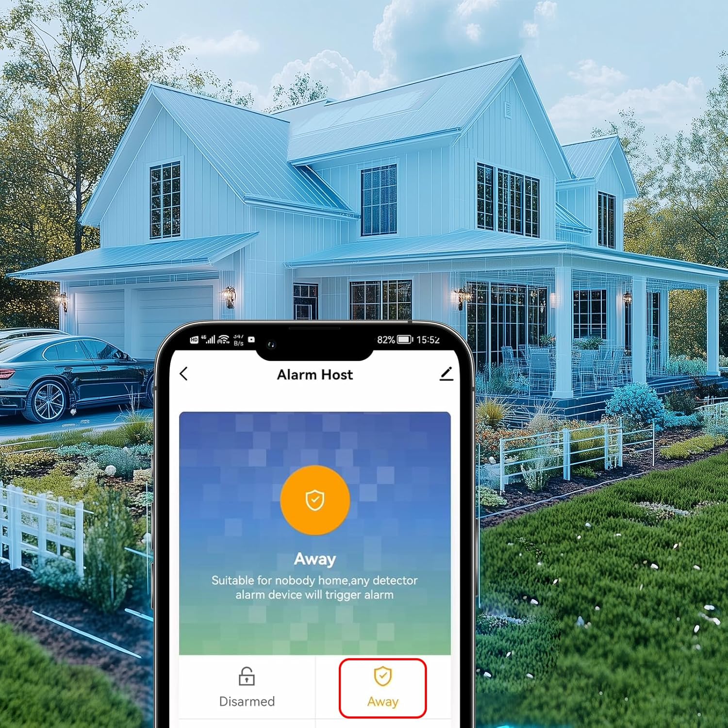 4G-WLAN-Alarmsystem für Ihr Zuhause, kabelloses Alarmsystem, 8-teiliges Set mit Sirene, PIR-Bewegungsmeldern und Fernbedienung