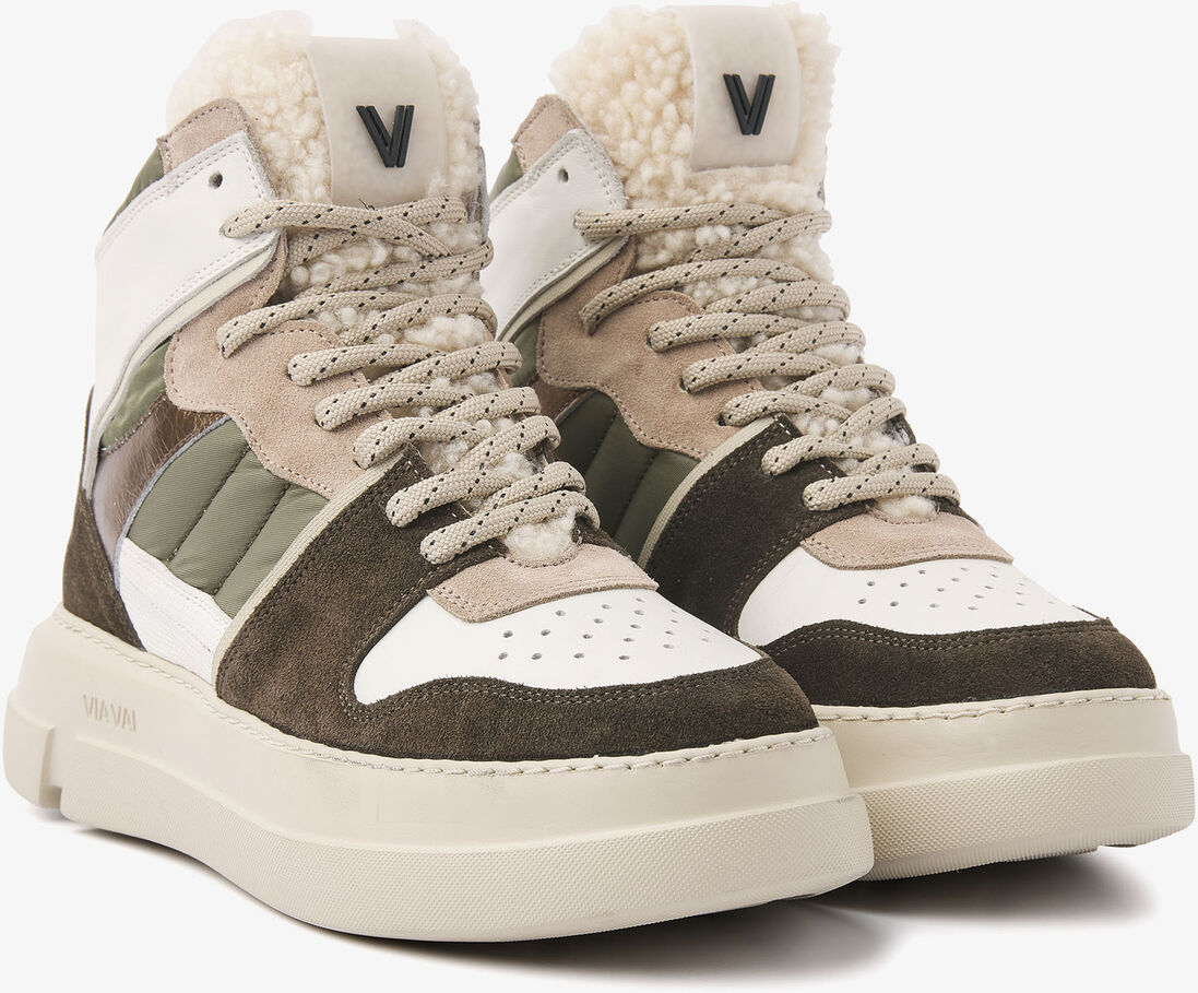 VIA VAI groene via vai hoge sneaker blue matt