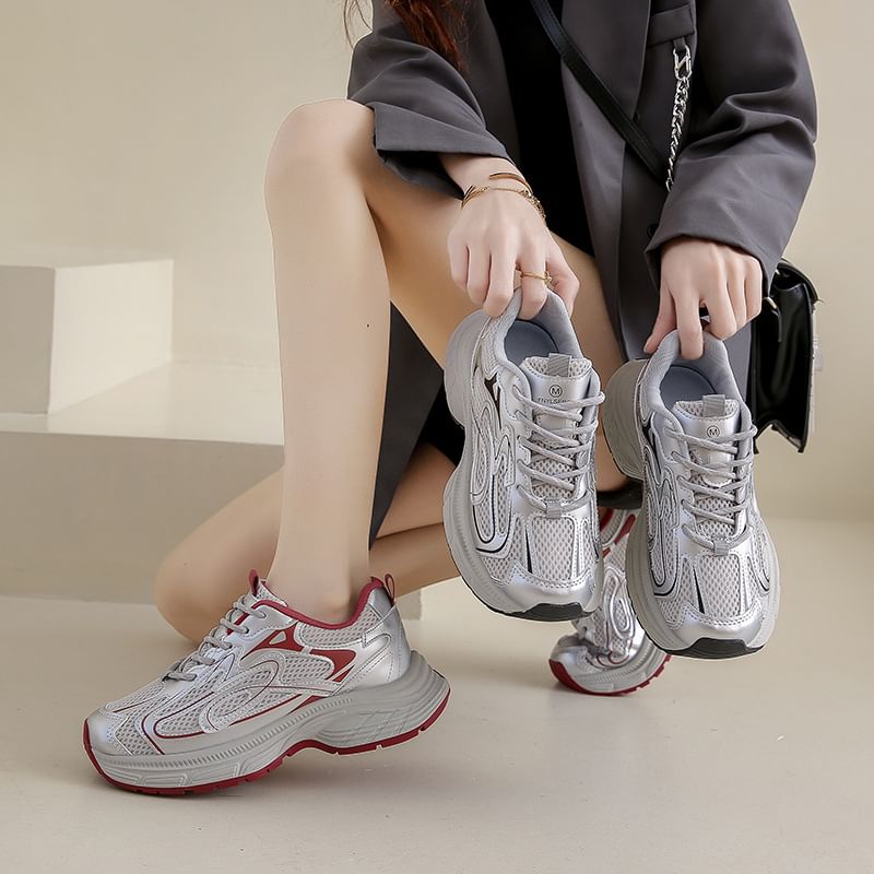 FRAISO - Platformpaneel Mesh Sneakers