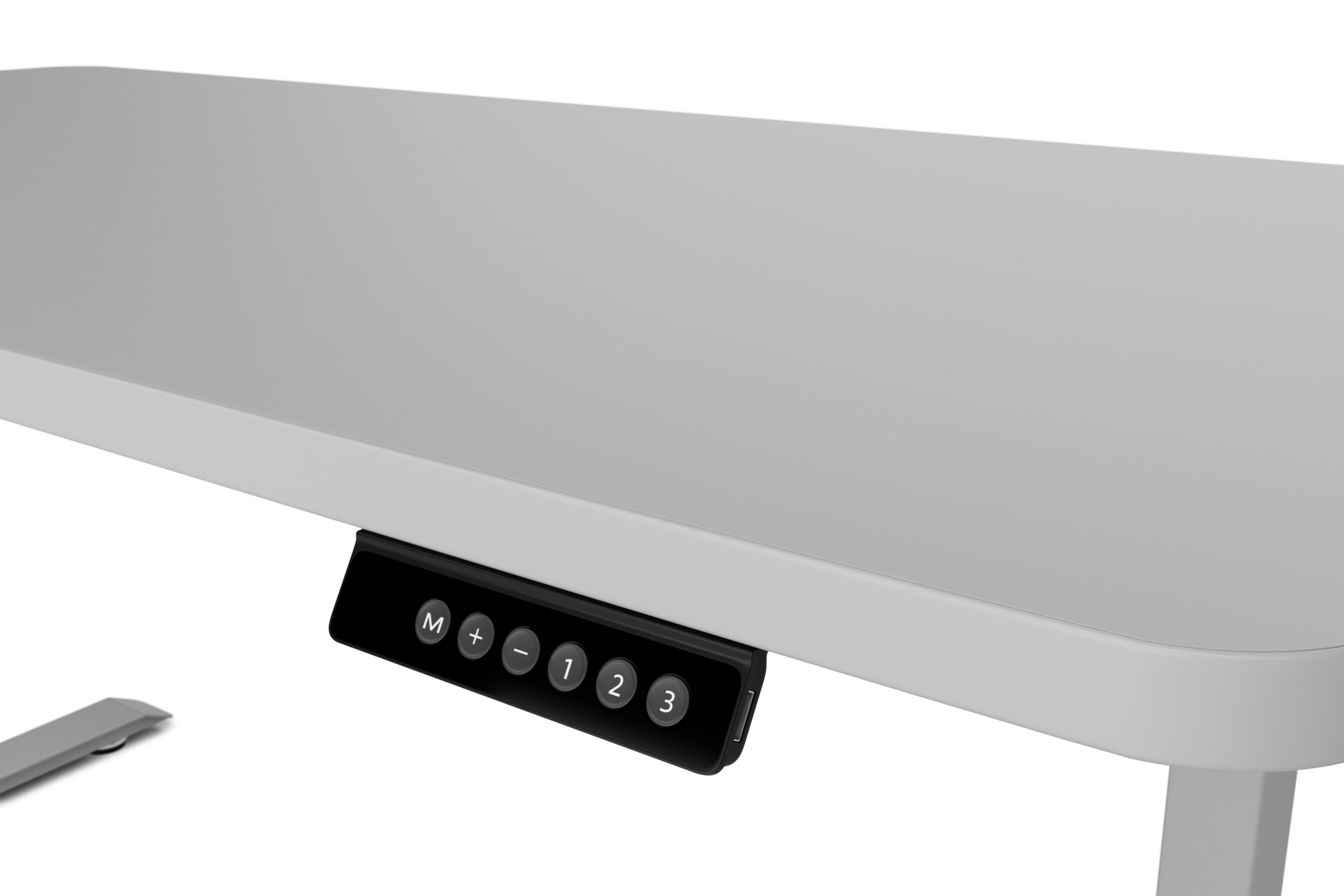 Stehpult elektrisch PREMIUM grau 140 x 70 cm