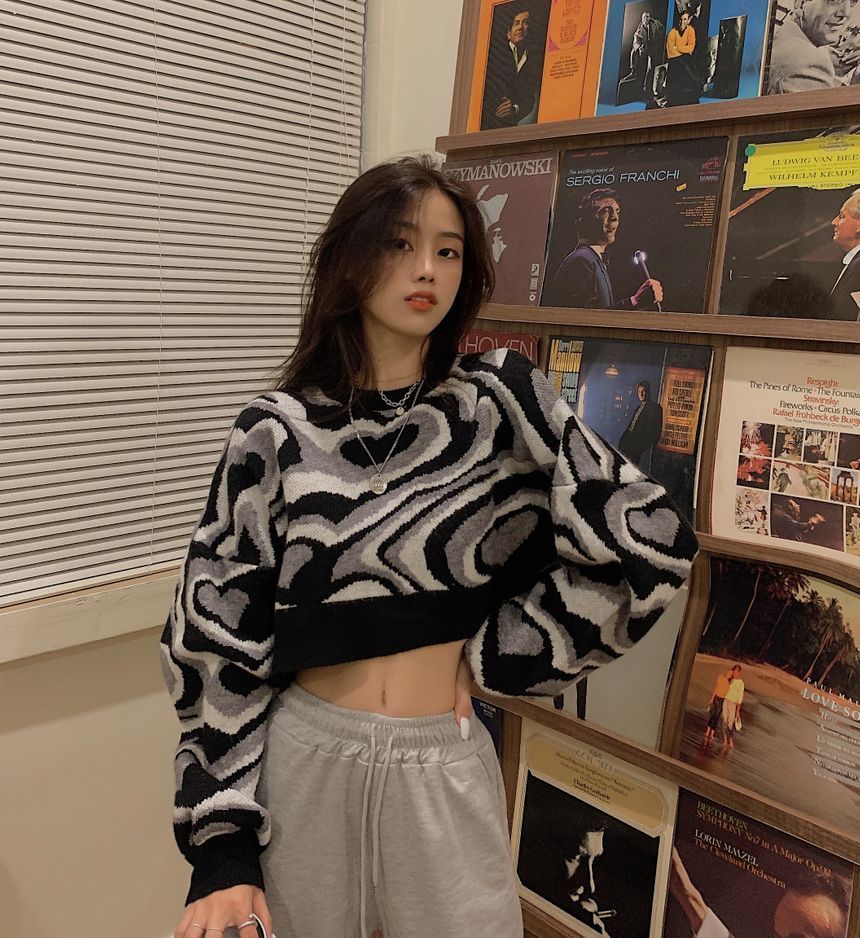 Alfie - Print Cropped Trui