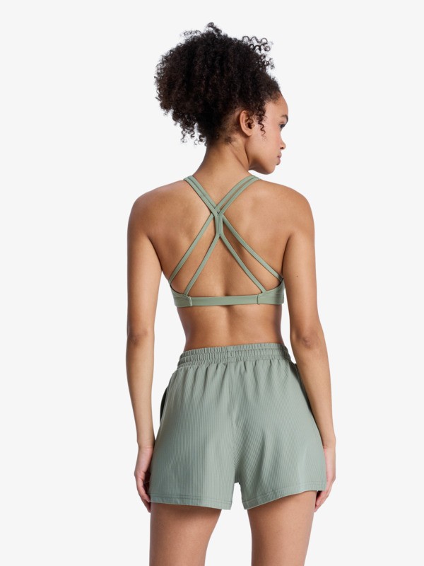 Rise & Vibe Short de sport Vert Femme