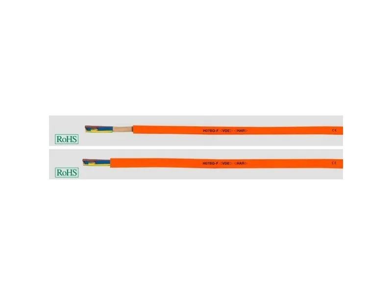 HELUKABEL H05BQ-F / H07BQ-F, Lavspændingskabel, Orange, Polyurethan (PUR), Cooper, 0.75 mm², 14,4 kg/km