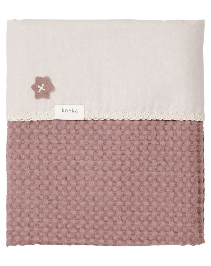 Babydecke ANTWERP WAFFEL (75x100) in plum/pebble
