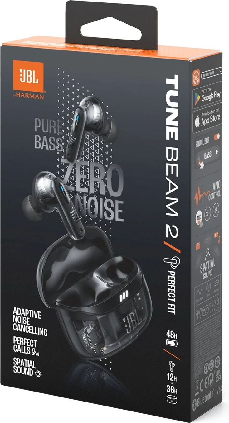 JBL Tune Beam 2 Noir (Ghost Edition) Écouteurs True Wireless