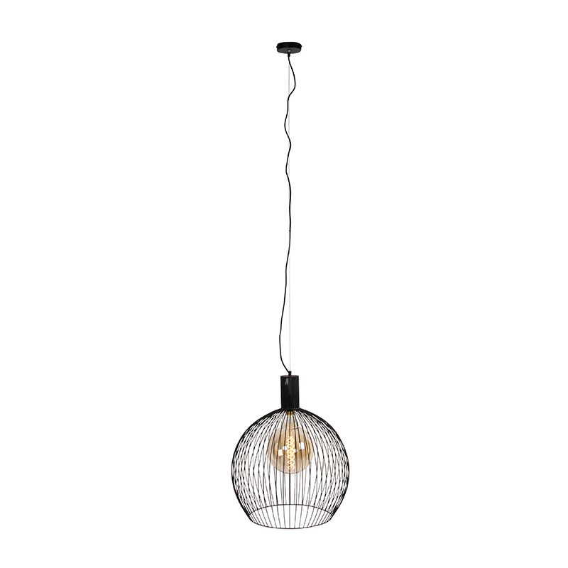Design ronde hanglamp zwart 50 cm - Dos