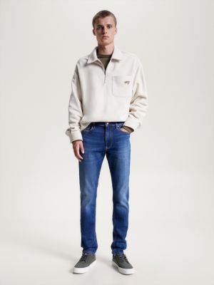 Calça jeans skinny desbotada Simon