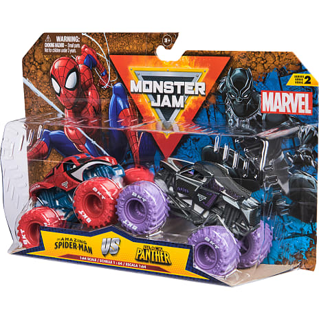 Monster Jam & Marvel legetøjsbiler 2-pak - flere varianter - assorteret