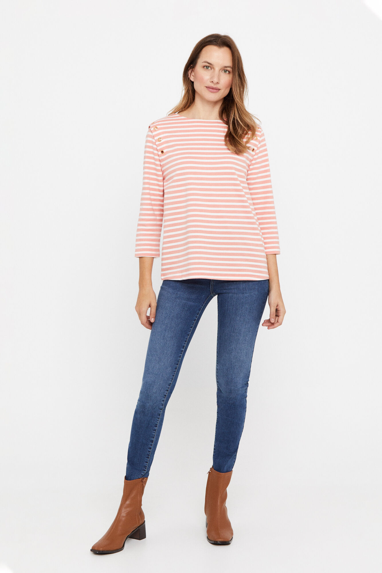 Blusa de moletom plissada leve - Coral