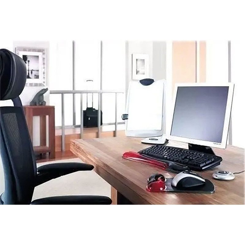 Tapis souris avec repose-poignet ergonomique en gel Kensington noir / rouge