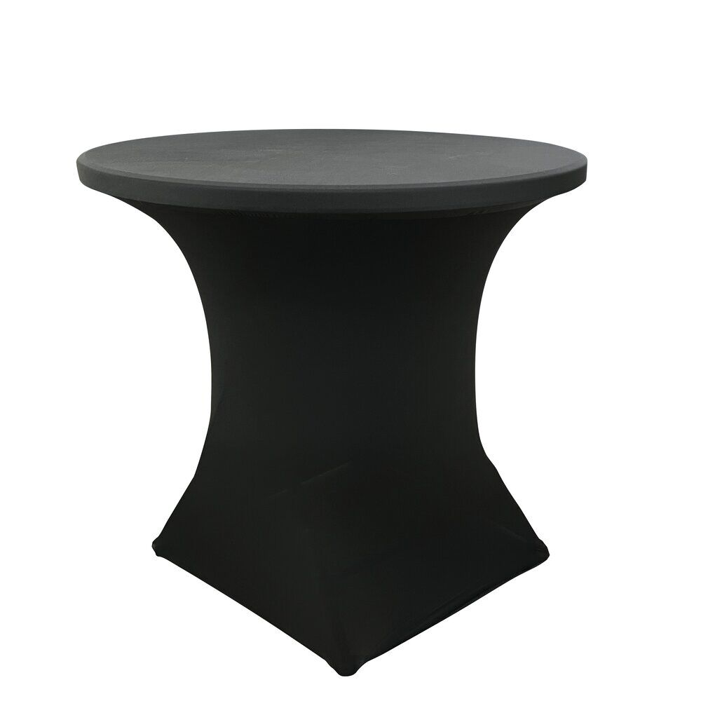 Housse de table haute ronde Fiesta Ø80xH110cm noir