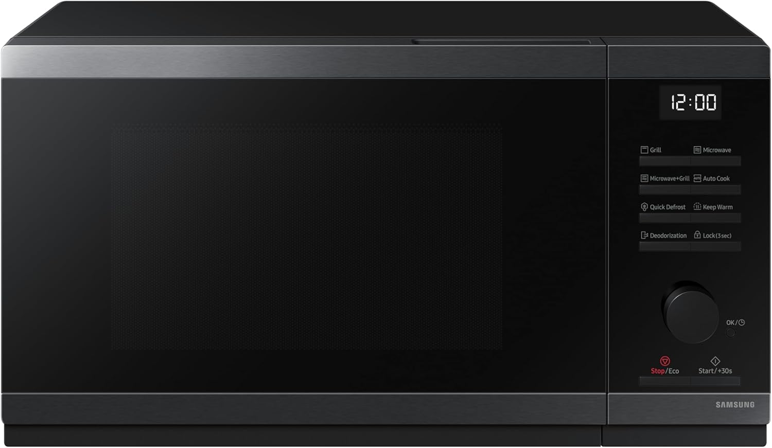 Samsung MG23DG4524AGE1 Mikrowelle mit Grill, 23 l, 800 W, Schwarz