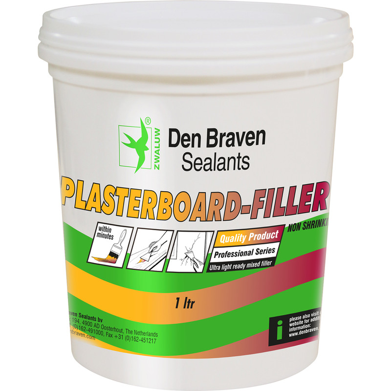 Zwaluw gipsplaatvuller Pot 1L wit