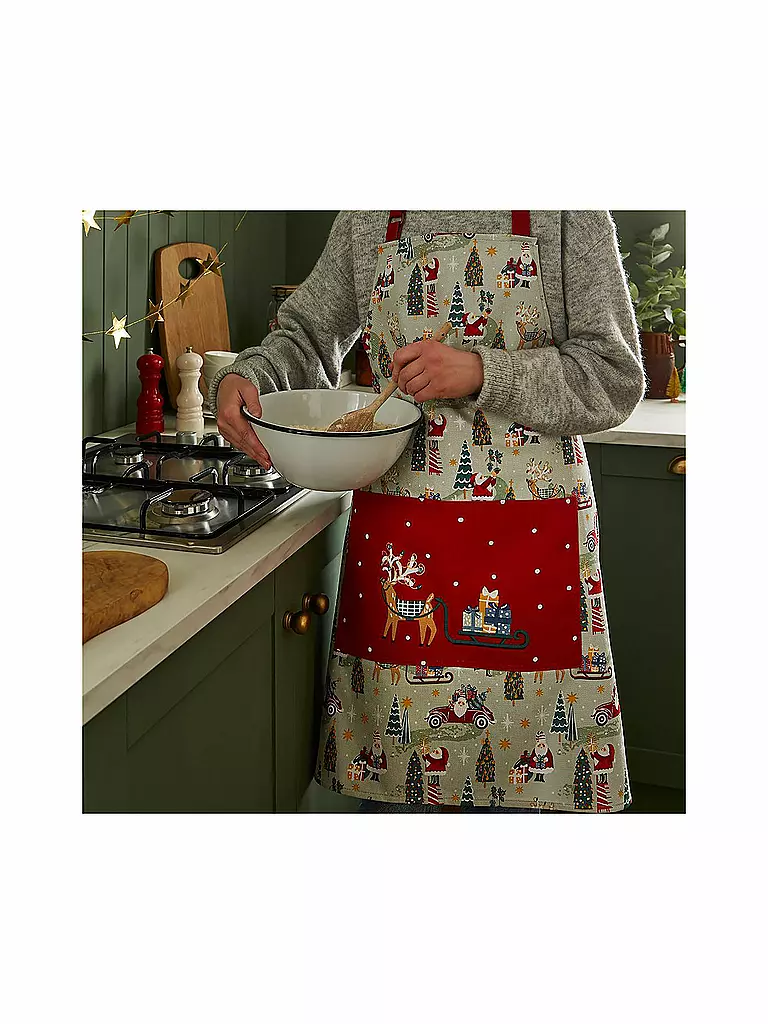 ULSTER WEAVERS Schürze Recycled Tis the Season senf